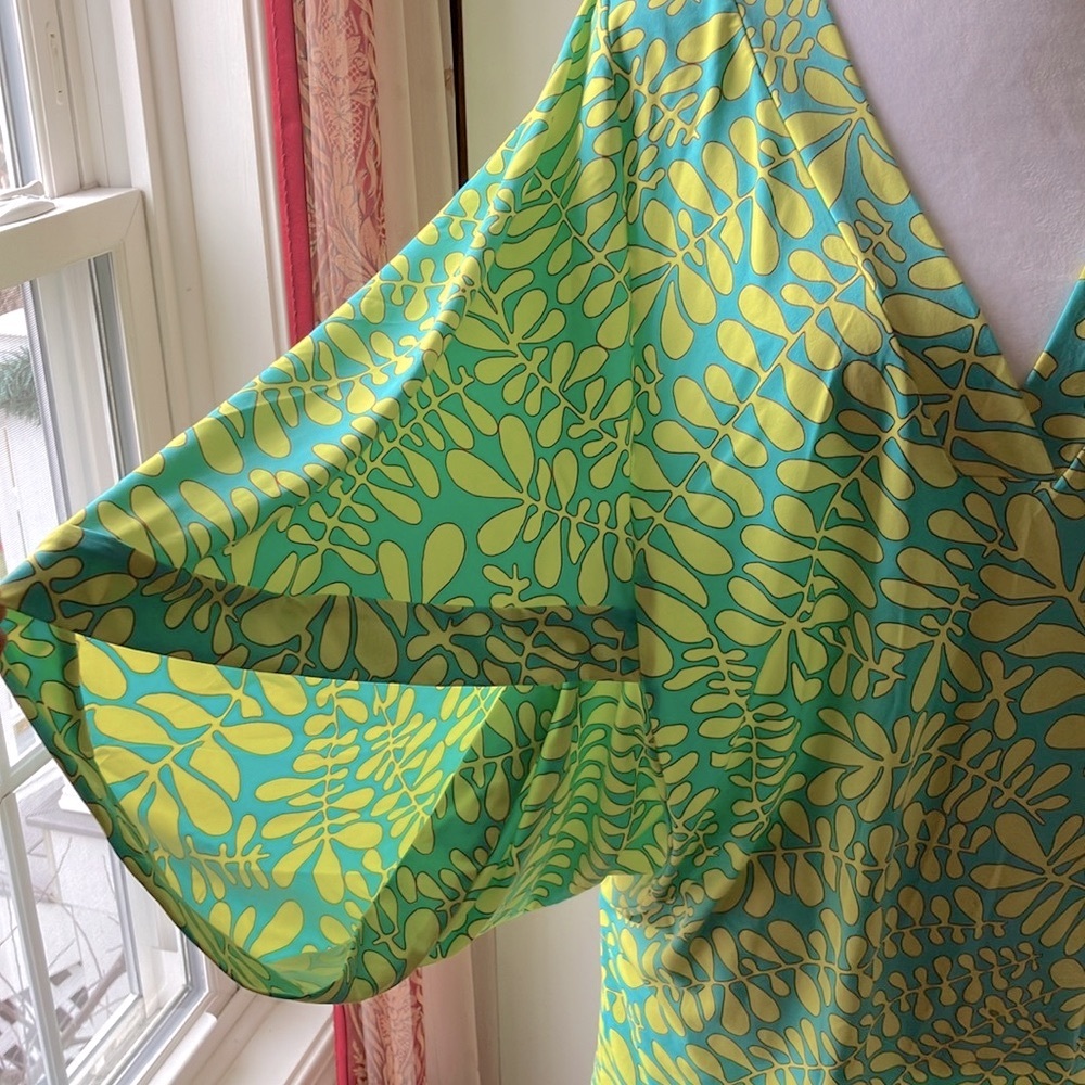 Trina Turk Trellis Swim/Beach Spa Collection Coverup Top Blue/Green Size M NWOT - Picture 5 of 14